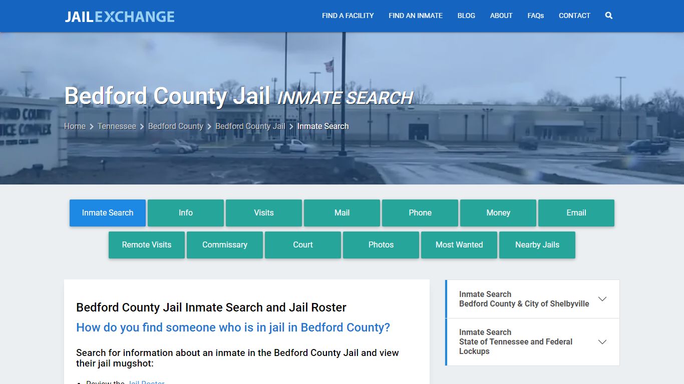 Inmate Search: Roster & Mugshots - Bedford County Jail, TN